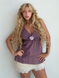 Lavender Bloom Babydoll Top (Small)