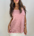 Mauve Pink Sequin Cami (Large)
