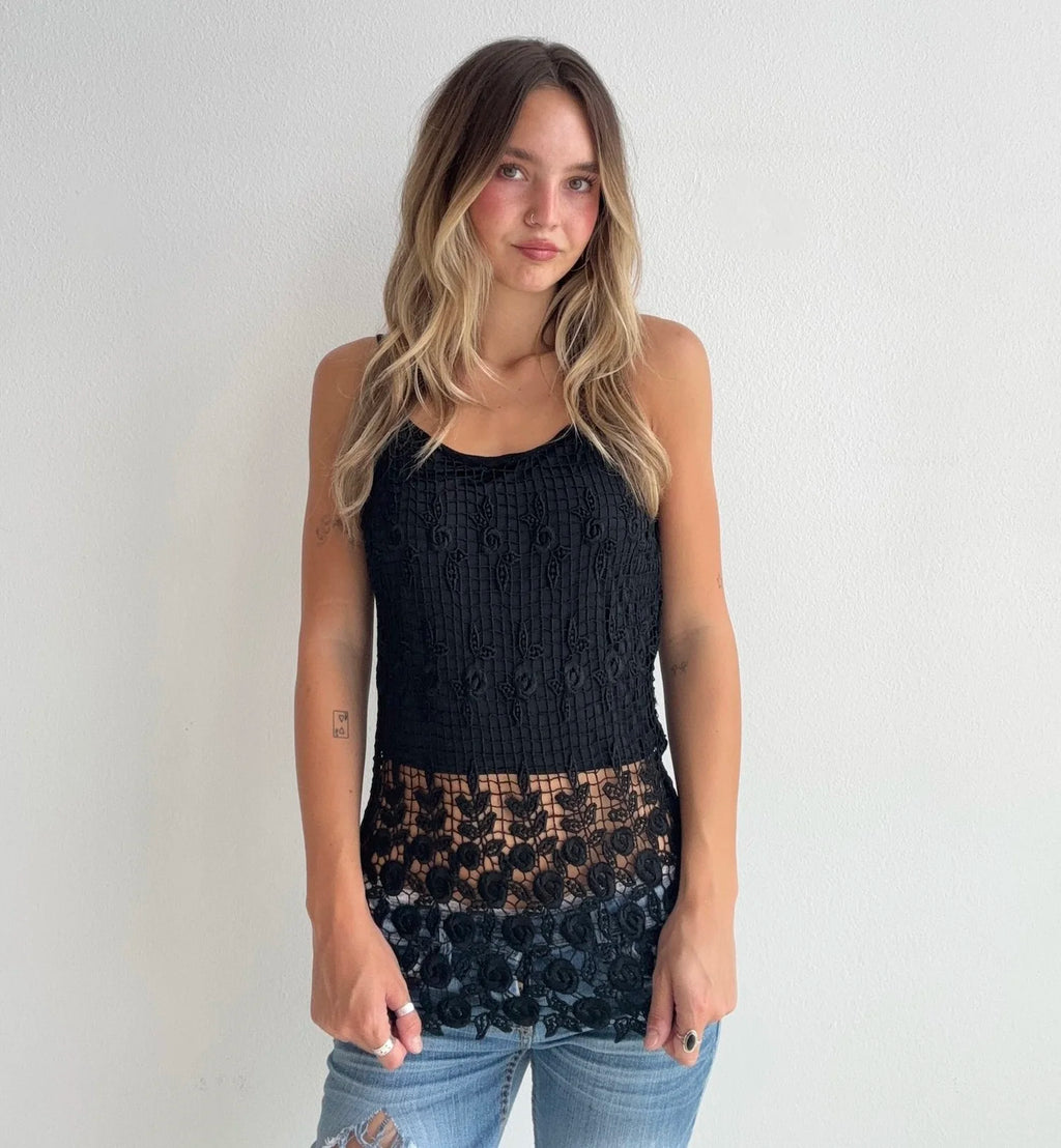 Crochet Spaghetti Strap Top (Small)