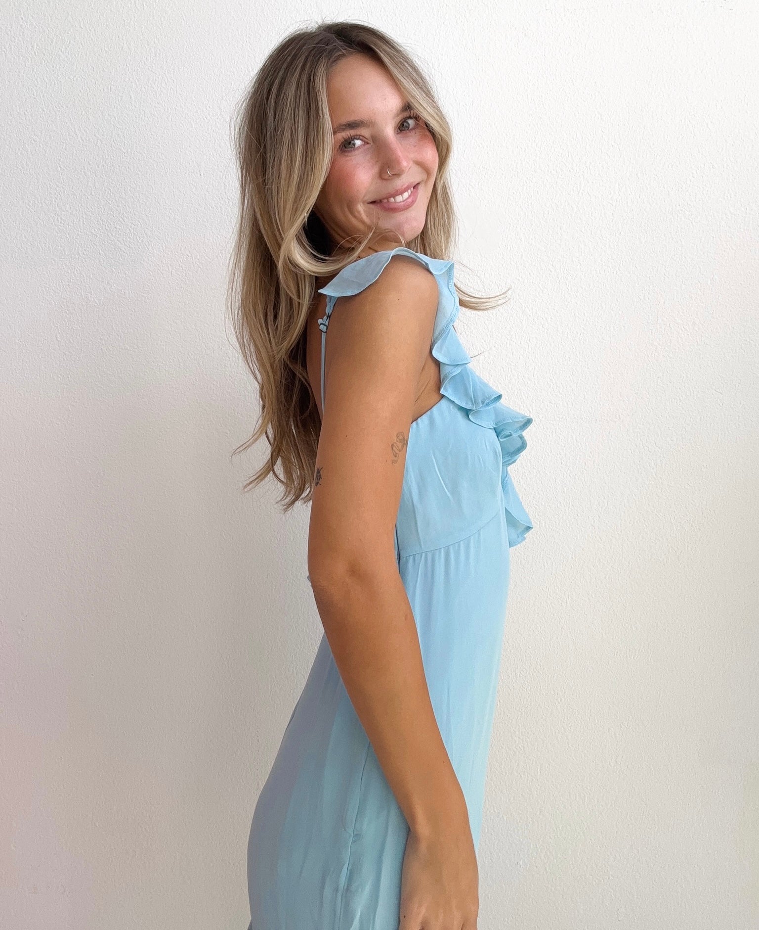 Cottage by the Sea Ruffle Dress (Small)