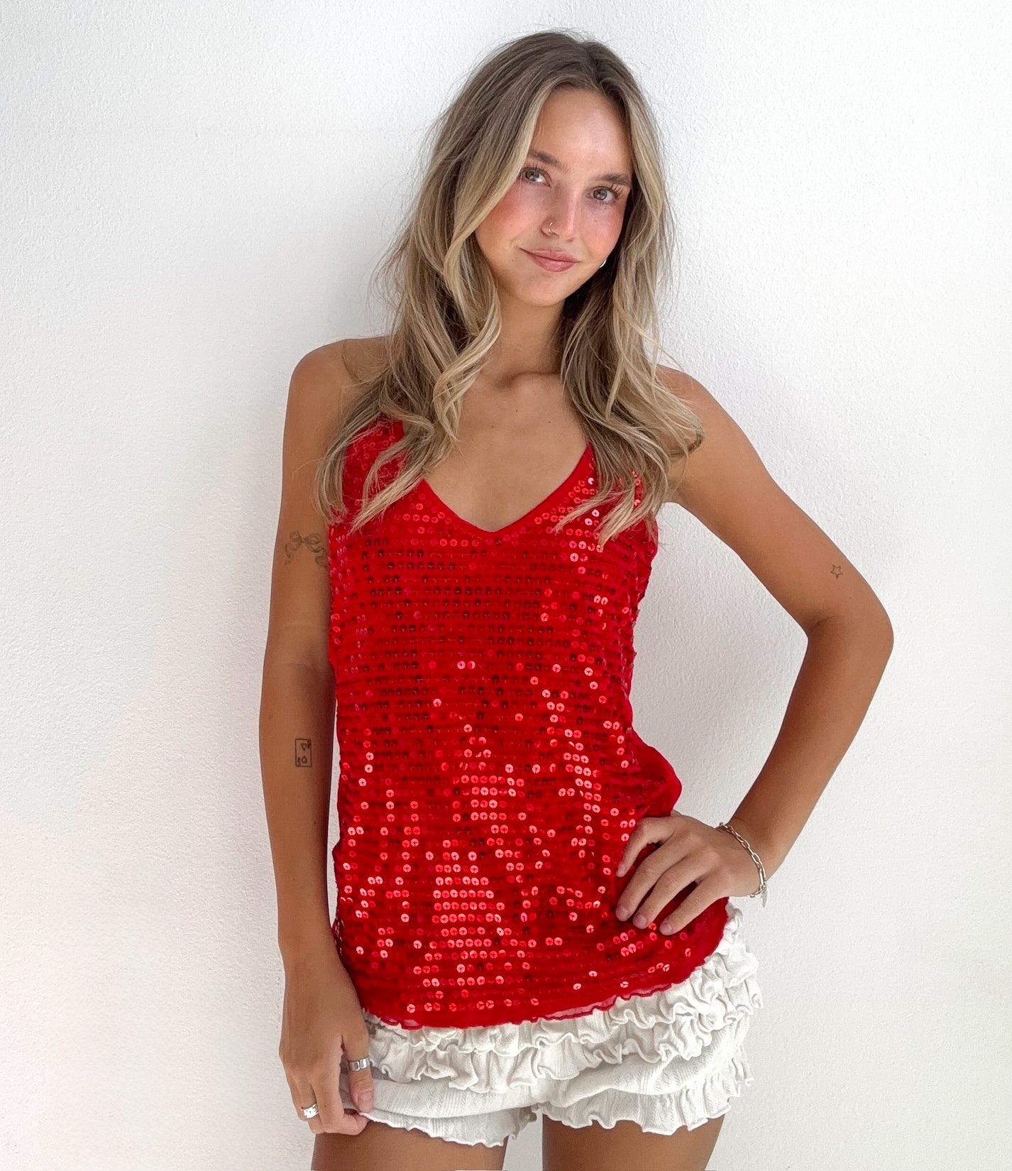Firecracker Darling Sequin Tank (Medium)