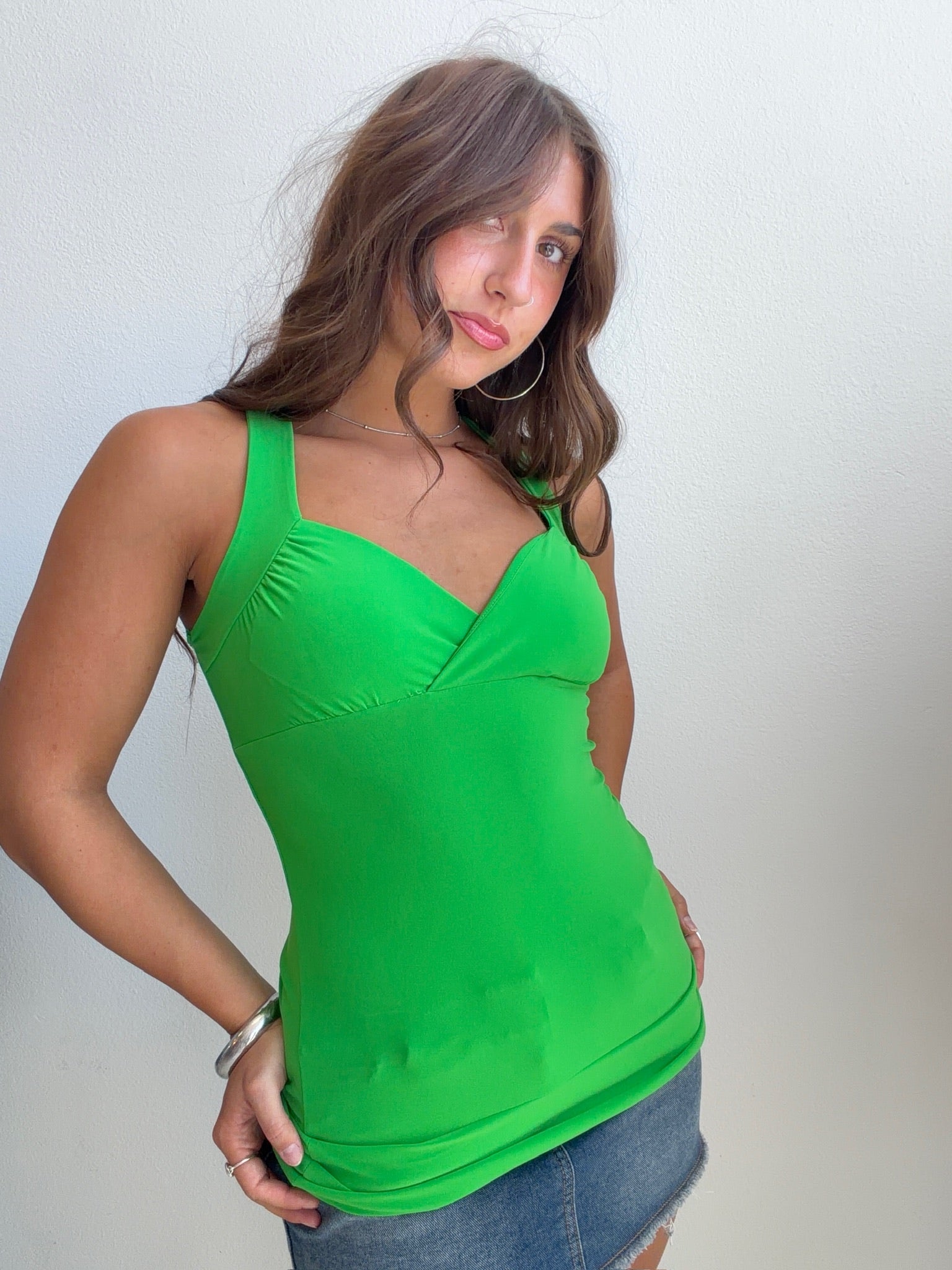 Lime Green Y2K Tank Top (Small)