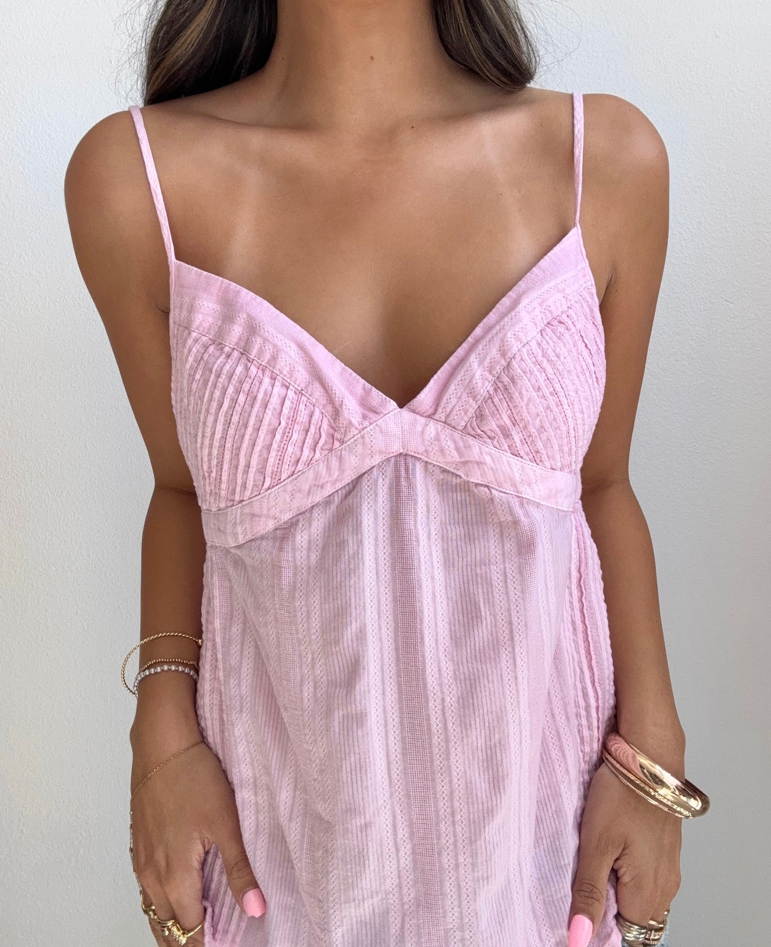 Cotton Candy Pink Hand-Dyed Cami (M/L)