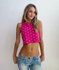 2000’s Hollister Polka Dot Pink Crop Top (XS)