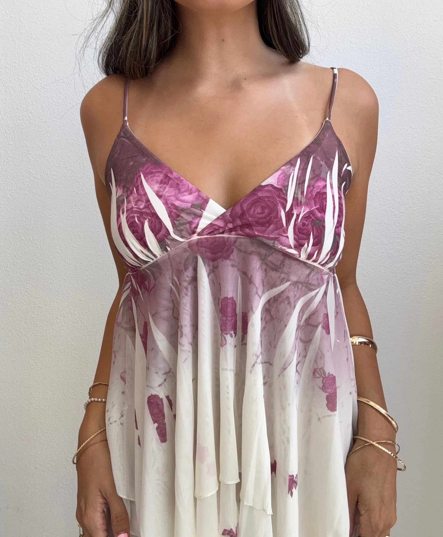 Lavender Floral Babydoll Cami (Small)