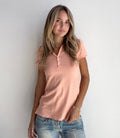 Peachy Pink Polo Tee (Medium)