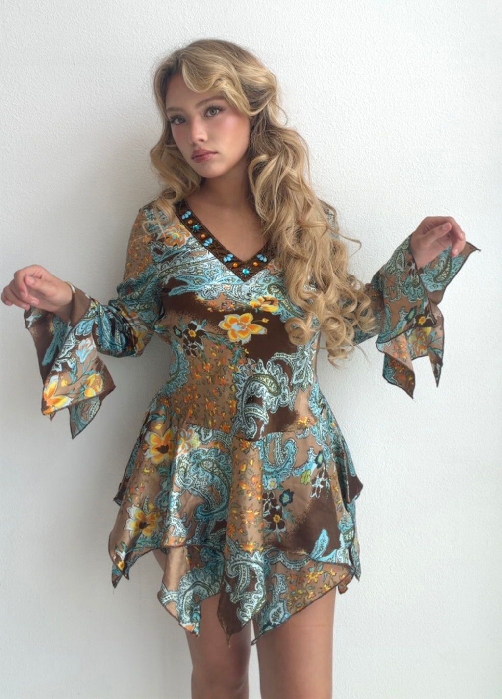 Woodstock Bell Sleeve Dress (Medium)