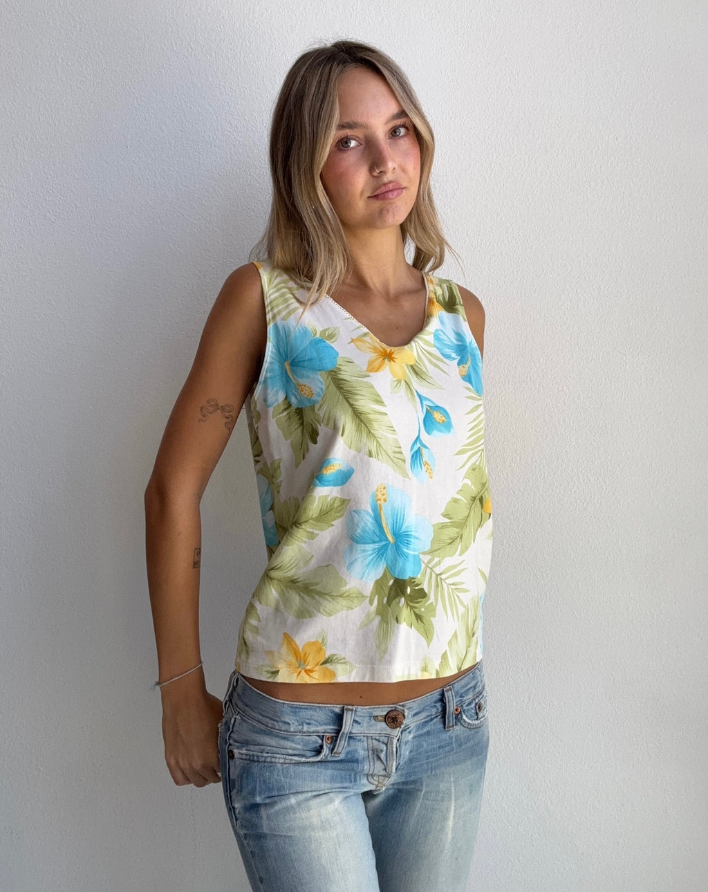 Tropical Hibiscus Tank (Medium)