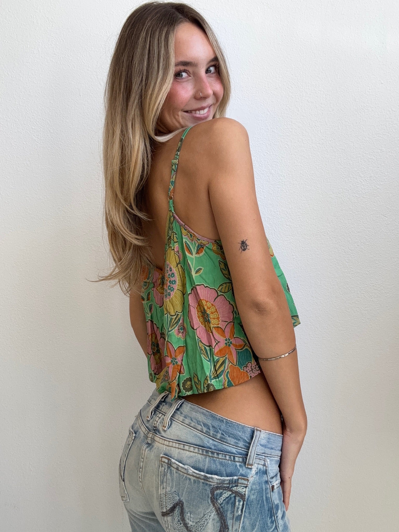 Mint Floral Floral Cami (Small)