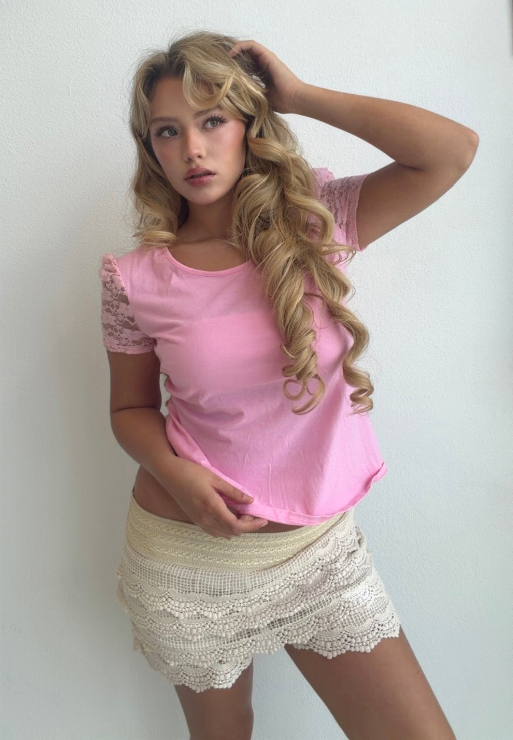 Princess Pink Lace Baby Tee (Small)