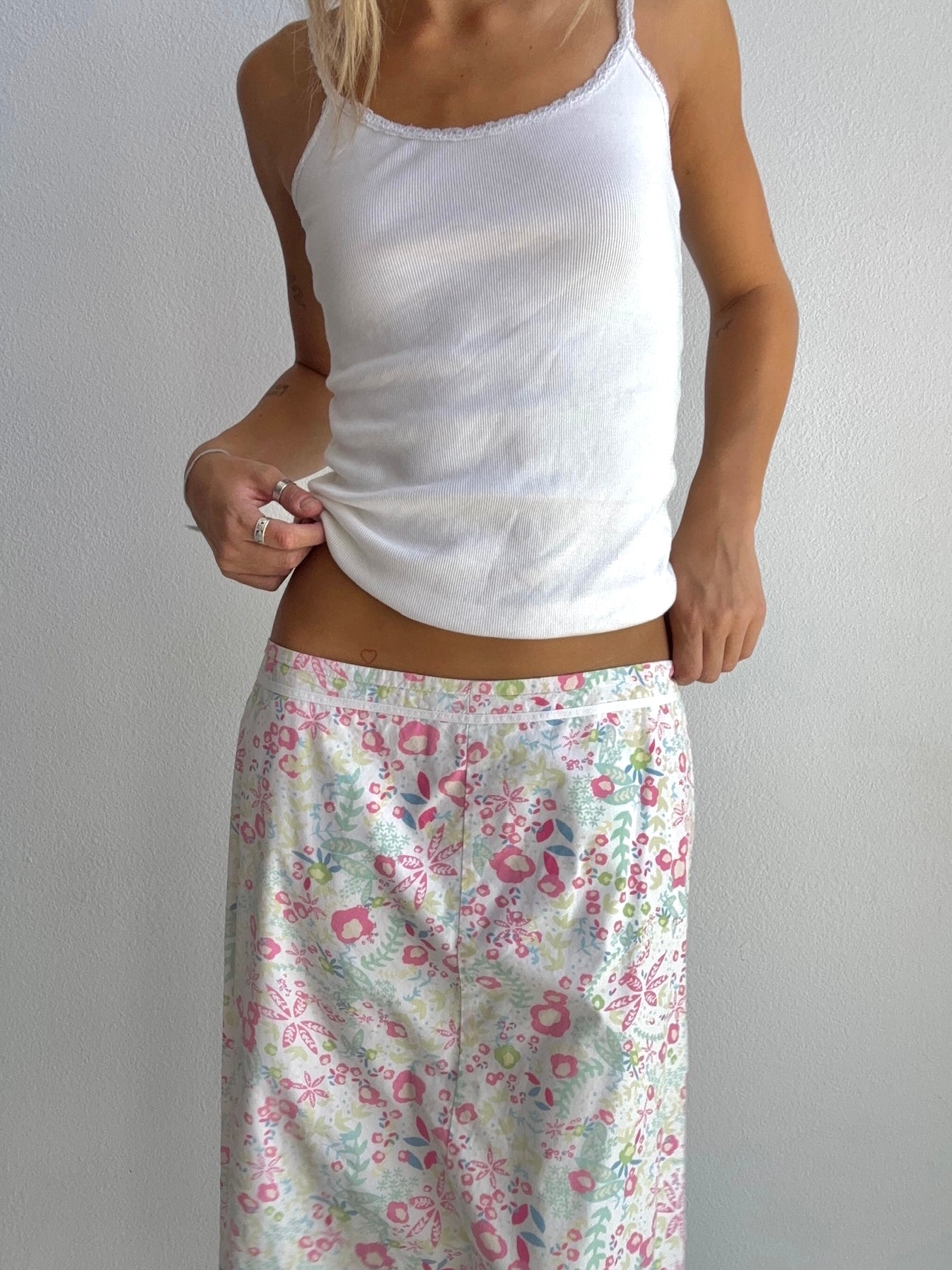 Pastel Floral Midi Skirt (8)