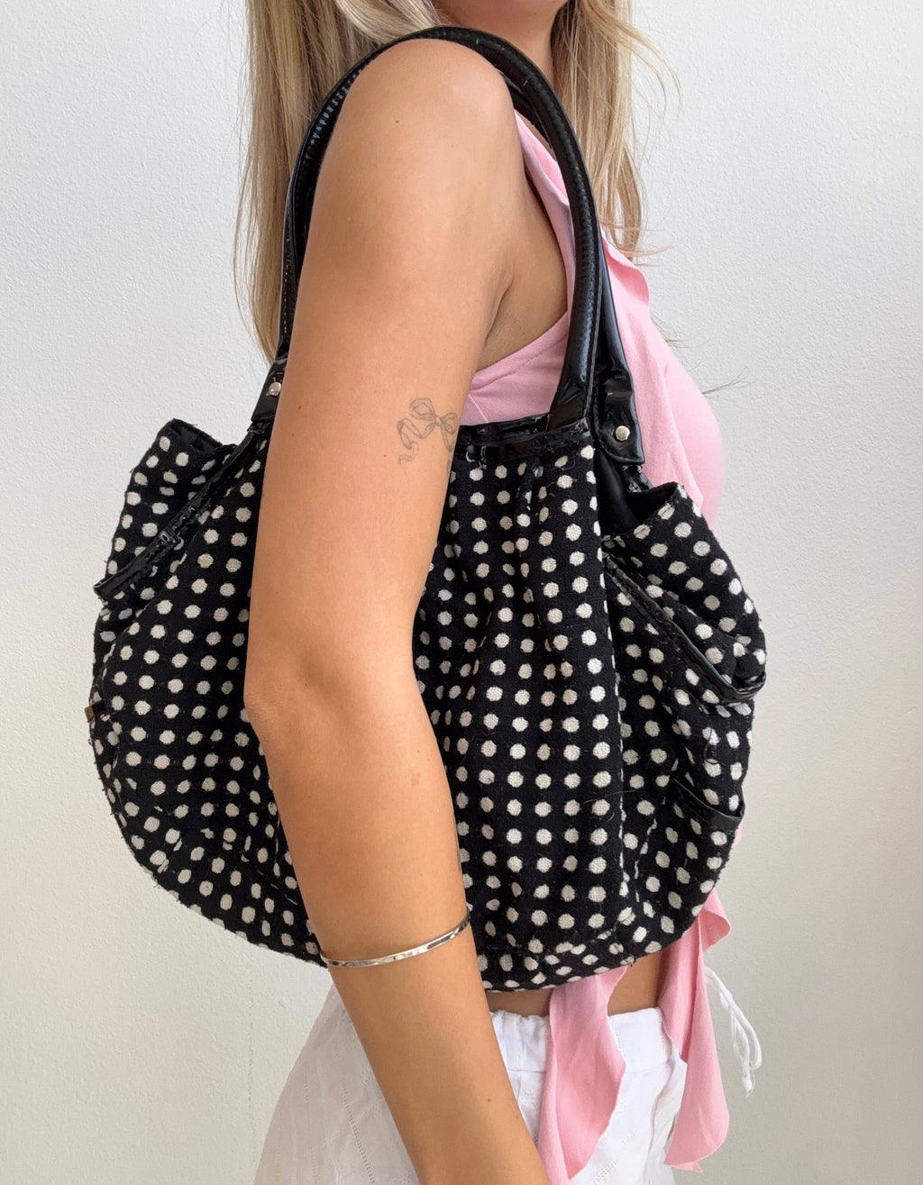 Black Polka Dot Shoulder Bag