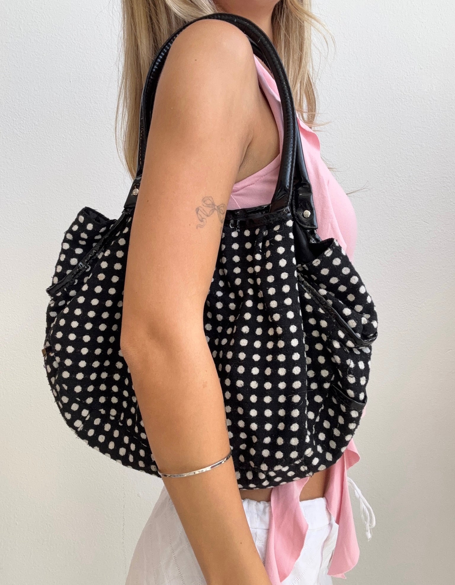 Black Polka Dot Shoulder Bag