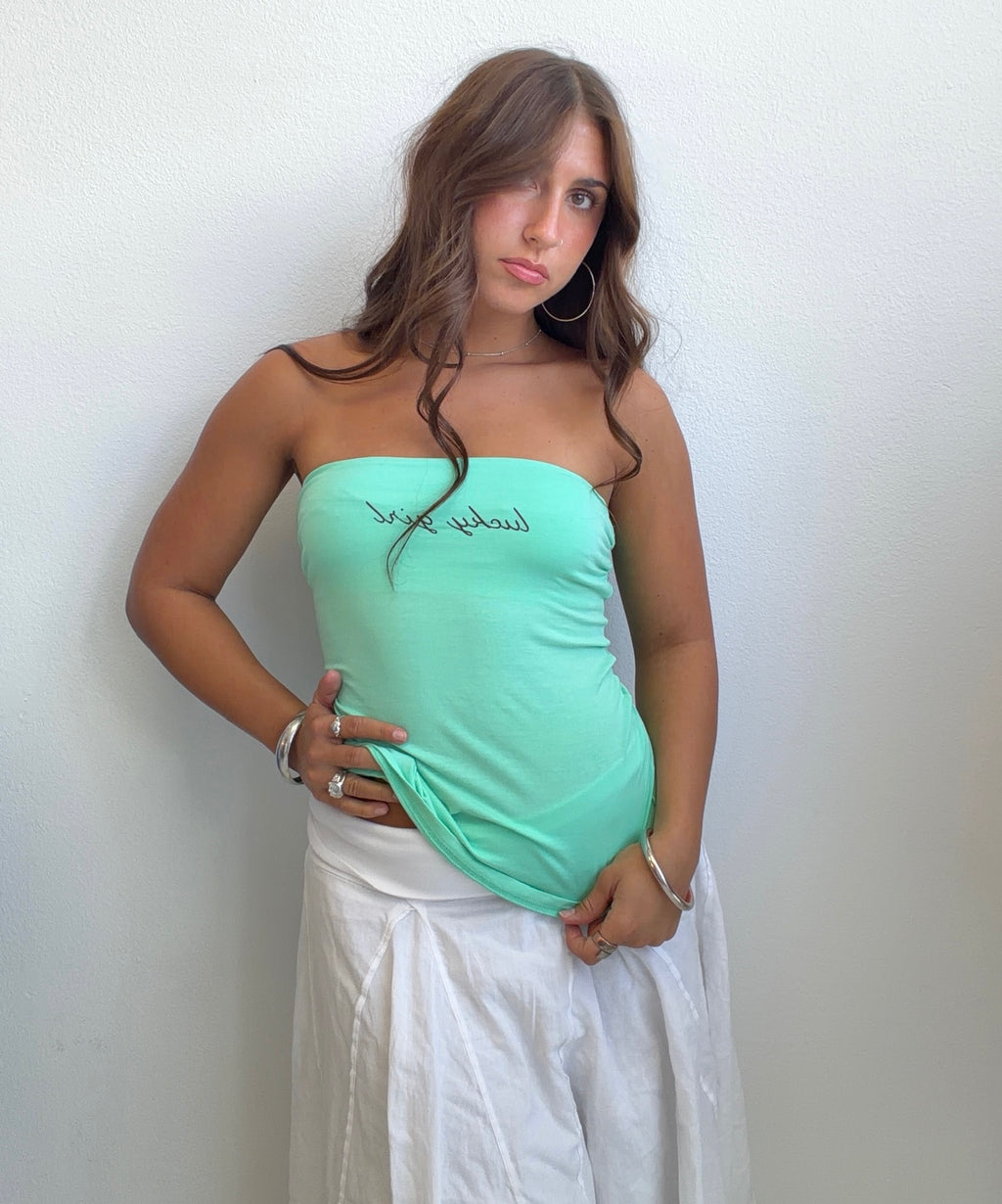 Lucky Girl Mint Tube Top (Small)