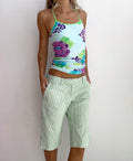 Mint Julep Stripe Bermuda Shorts (Small)