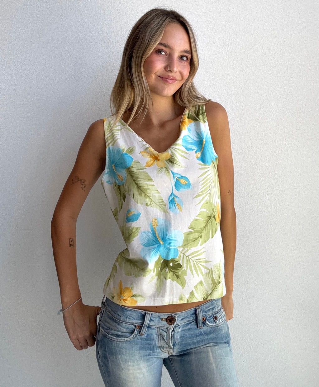 Tropical Hibiscus Tank (Medium)