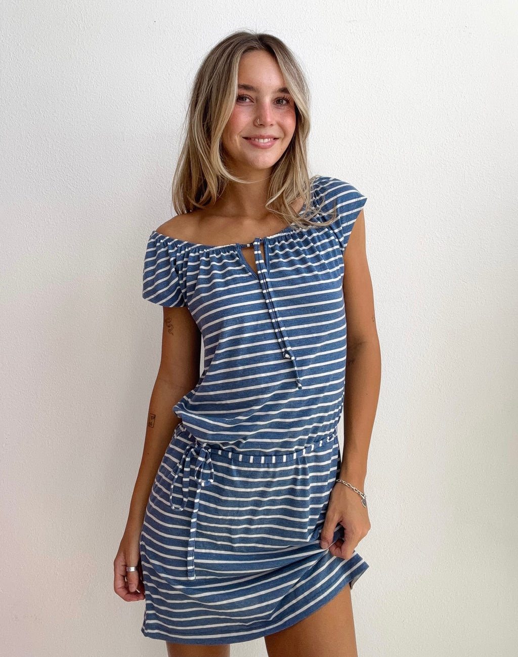 Seaside Stripe Knit Dress (Small)