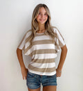French Riviera Flutter Sleeve Top (Small)