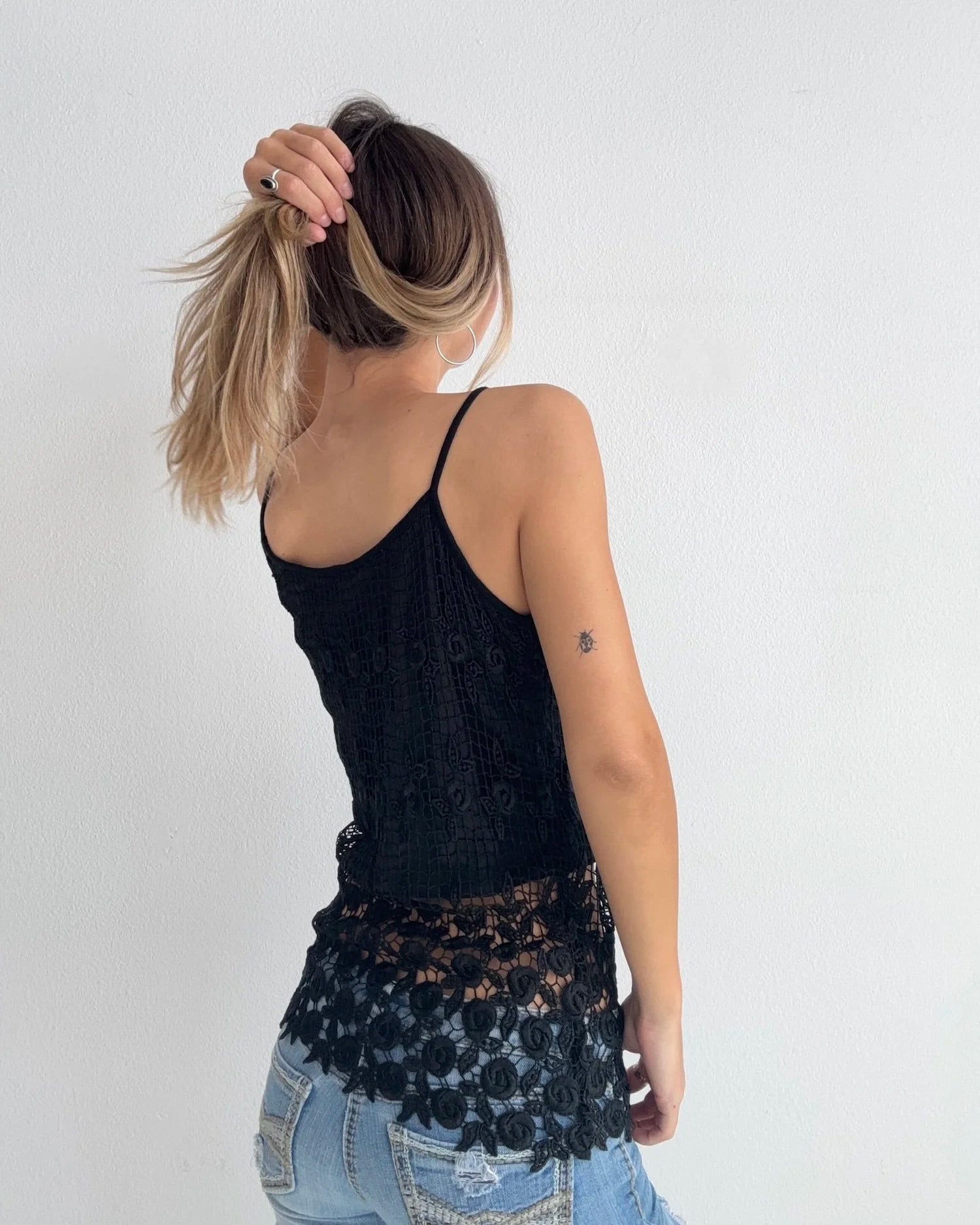 Crochet Spaghetti Strap Top (Small)