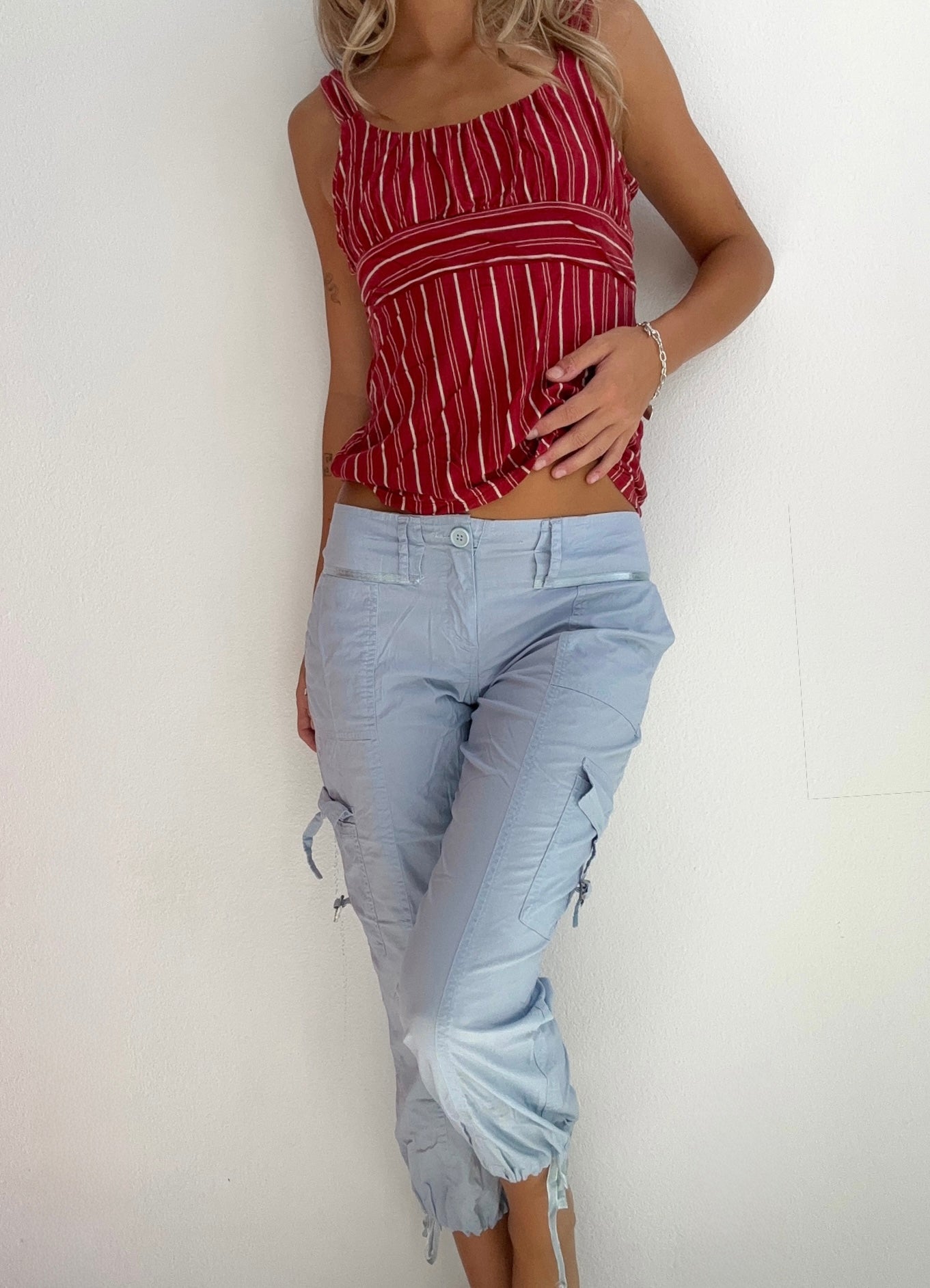 Powder Blue Cargo Pants (Small)