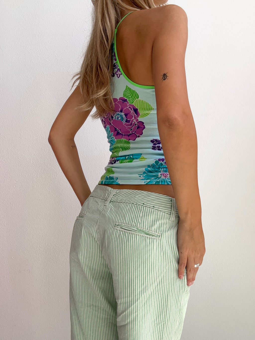 Mint Julep Stripe Bermuda Shorts (Small)