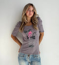 Purple Bird Graphic Top (Medium)