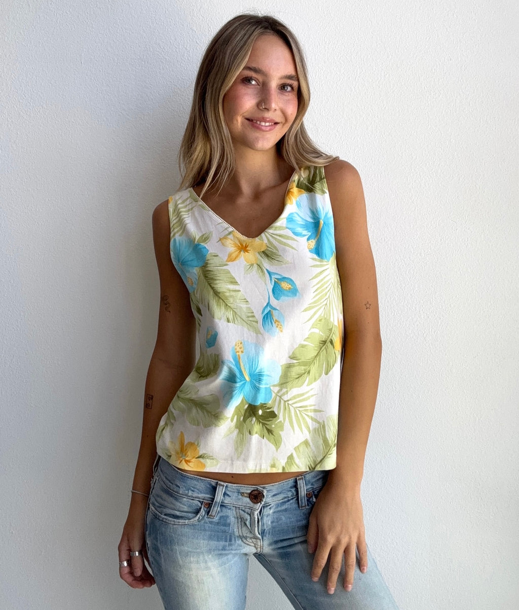 Tropical Hibiscus Tank (Medium)