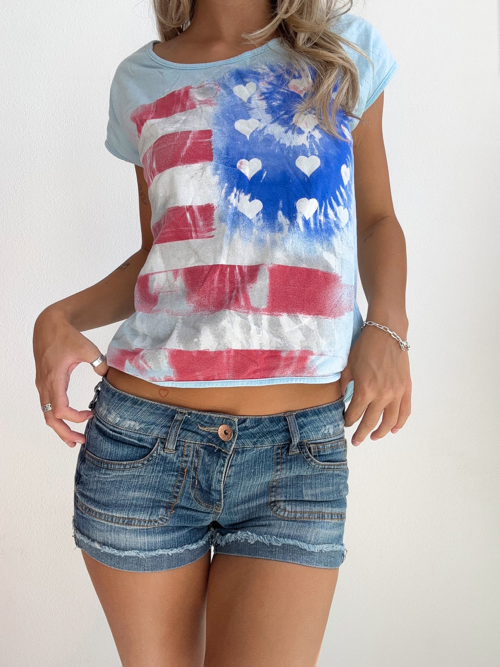 2000’s Denim Low Rise Shorties (XS)