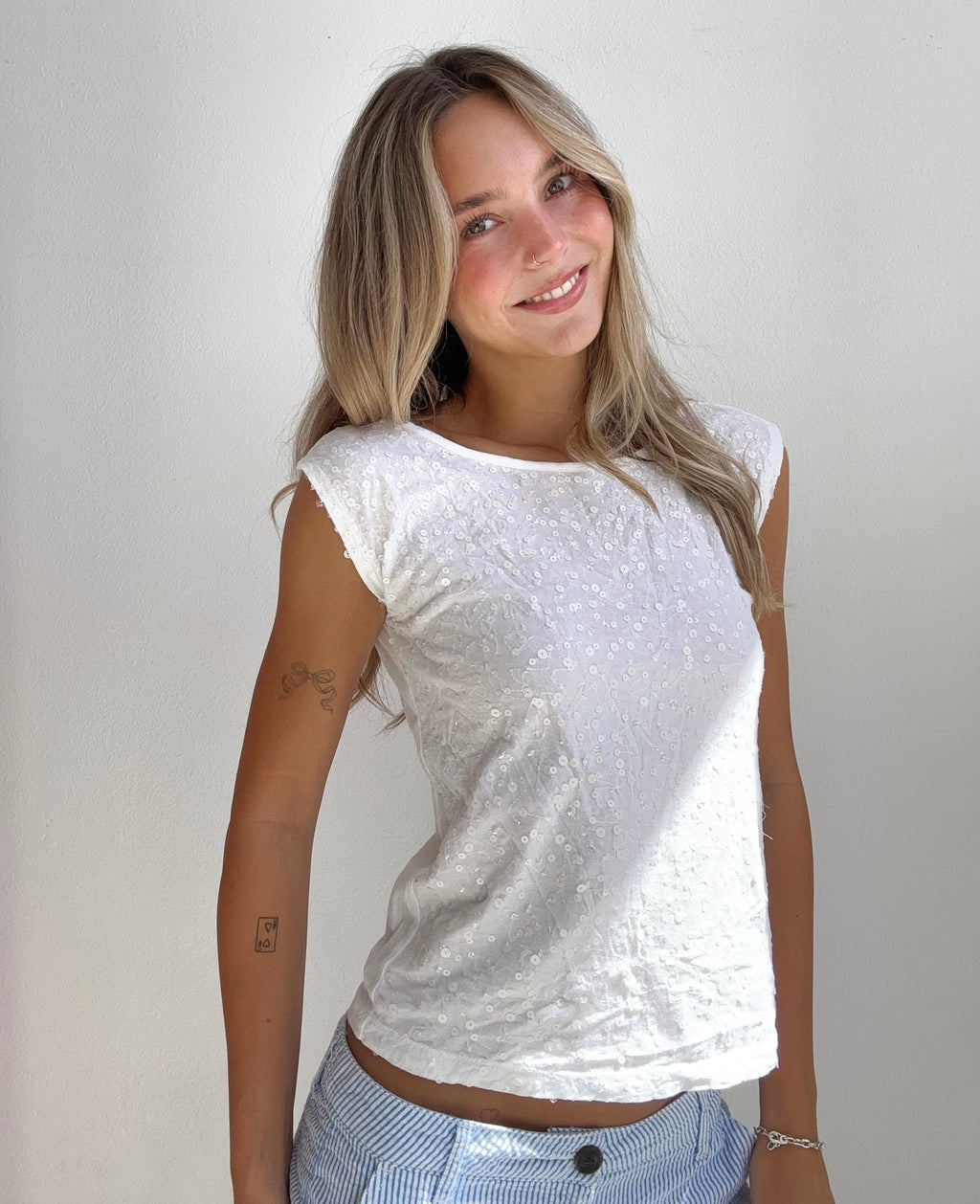 Star Spangled Sequin Shell Top (XS)