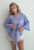 Lavender Lace Poncho Top (Medium)