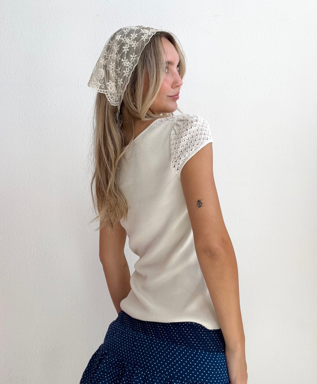 Crochet Lace Blouse Top (Small)