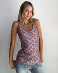 Mauve Sequin Mesh Tank (Small)