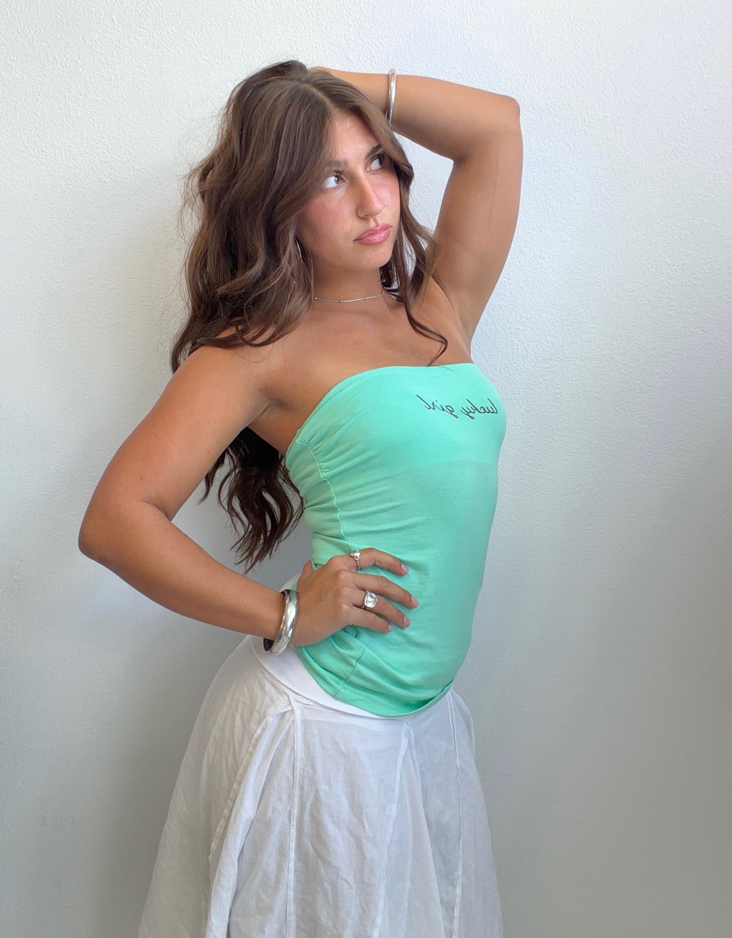 Lucky Girl Mint Tube Top (Small)