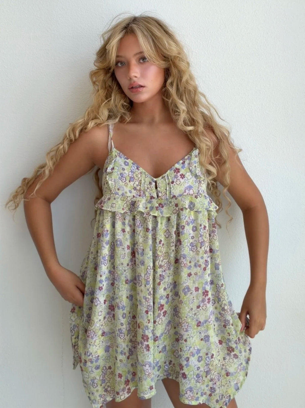 Pastel Garden Babydoll Dress (Small)