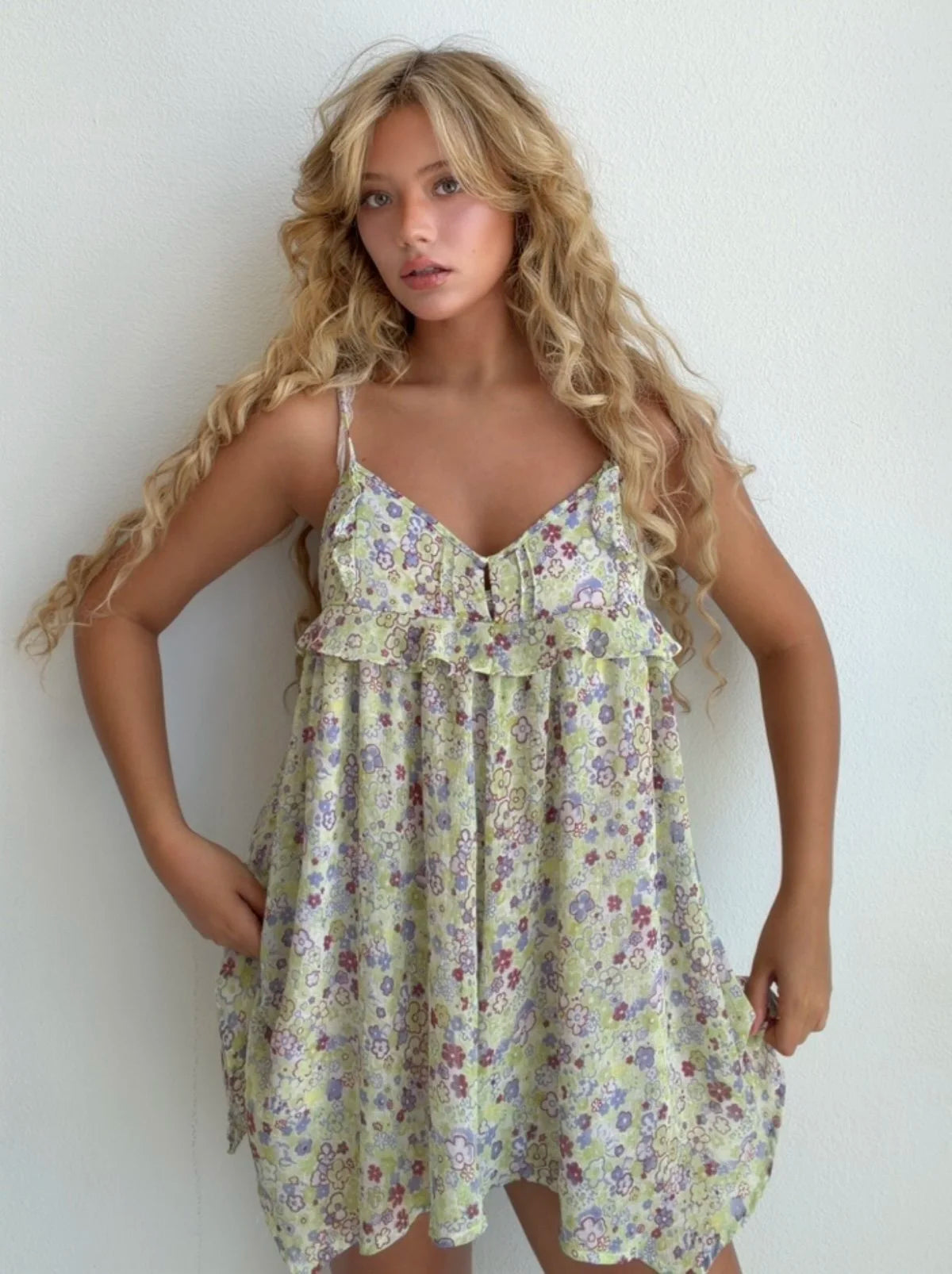 Pastel Garden Babydoll Dress (Small)