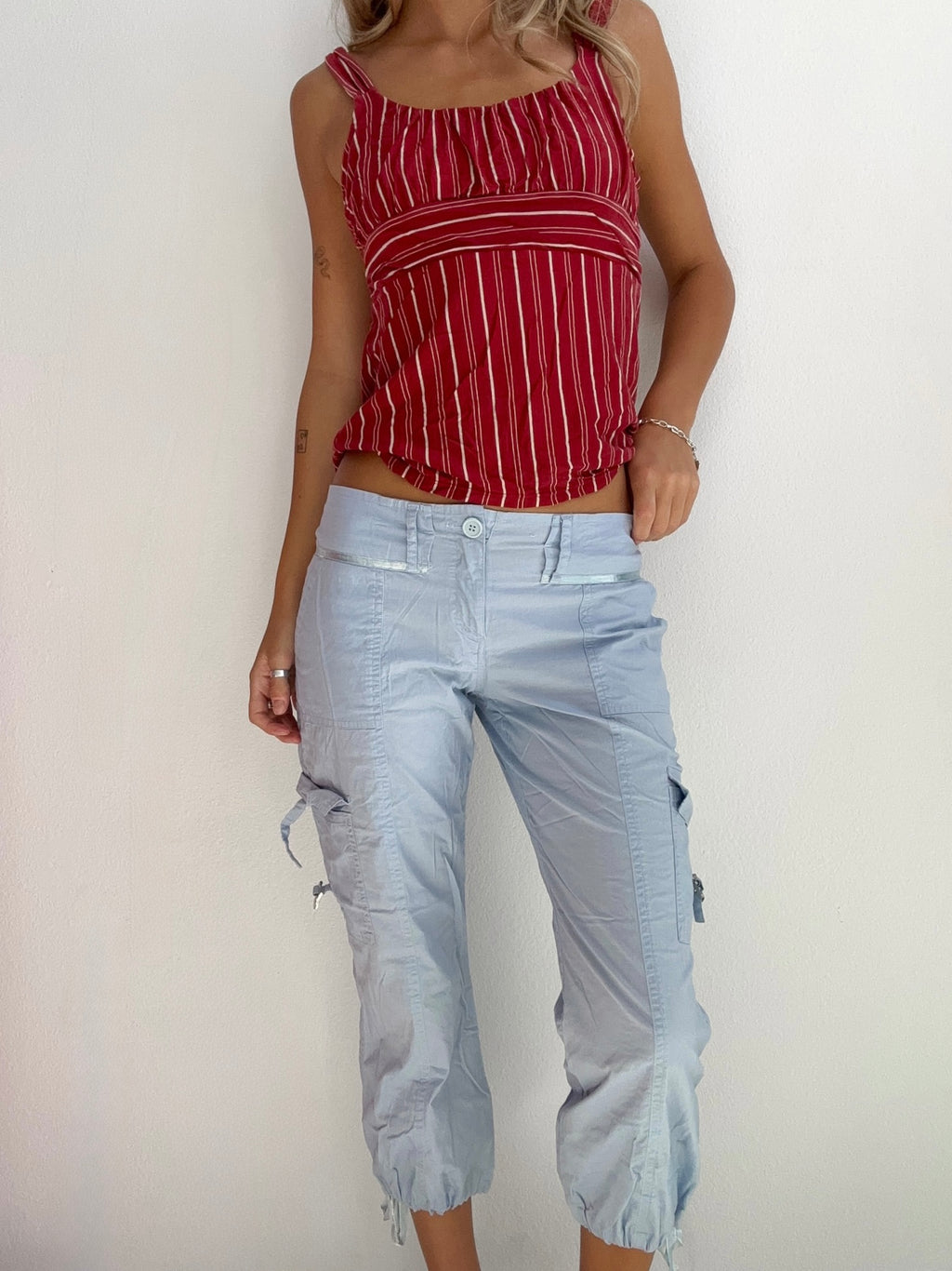 Powder Blue Cargo Pants (Small)