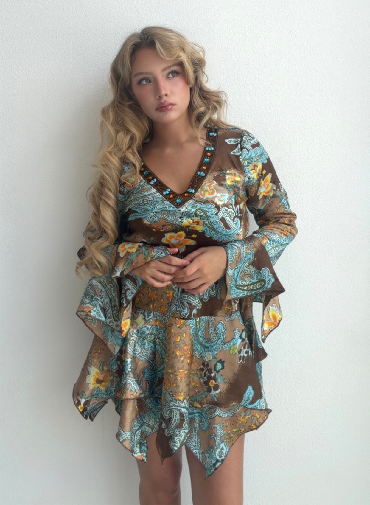Woodstock Bell Sleeve Dress (Medium)