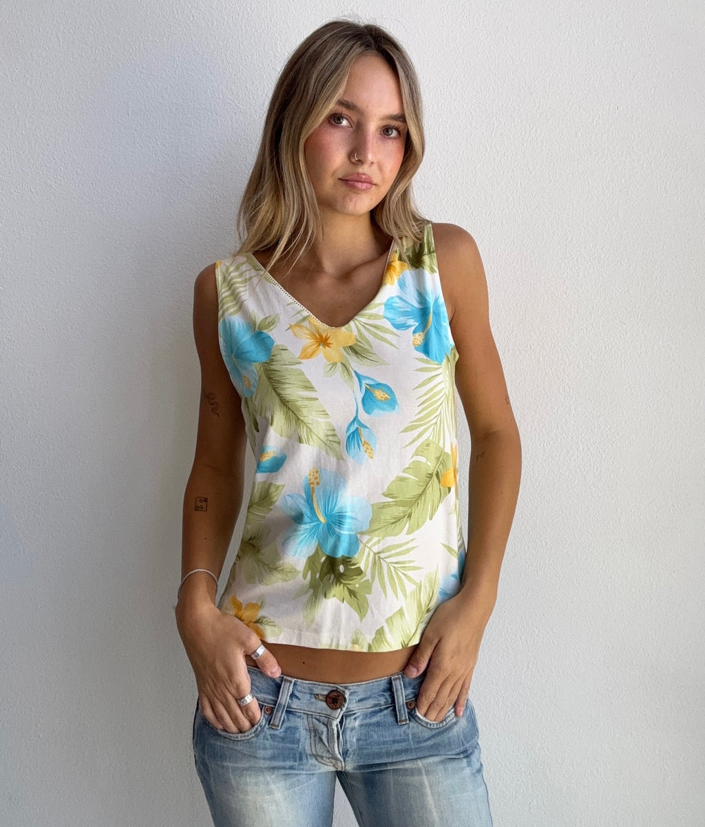 Tropical Hibiscus Tank (Medium)