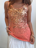 Coral Sleeveless Sequin Top (Small)