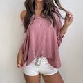 Mauve Sequin Poncho Top (Medium)