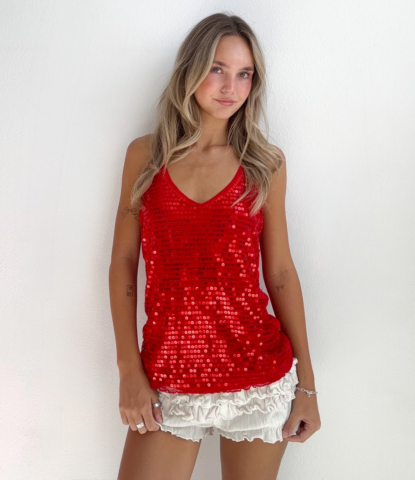 Firecracker Darling Sequin Tank (Medium)
