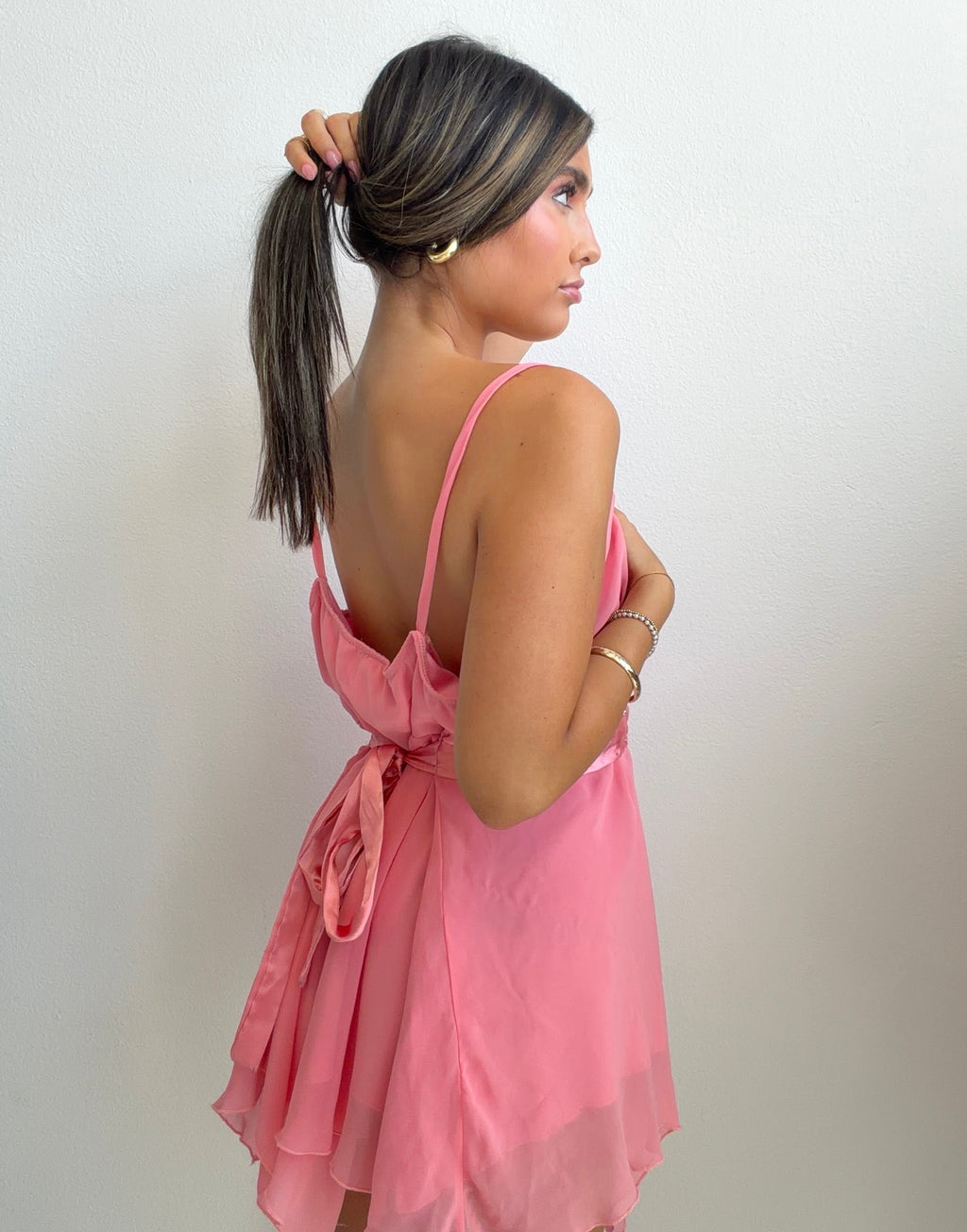 Pink Chiffon Handkerchief Top (XL)