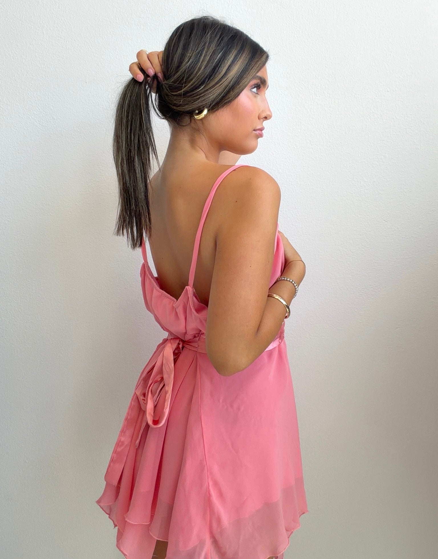 Pink Chiffon Handkerchief Top (XL)