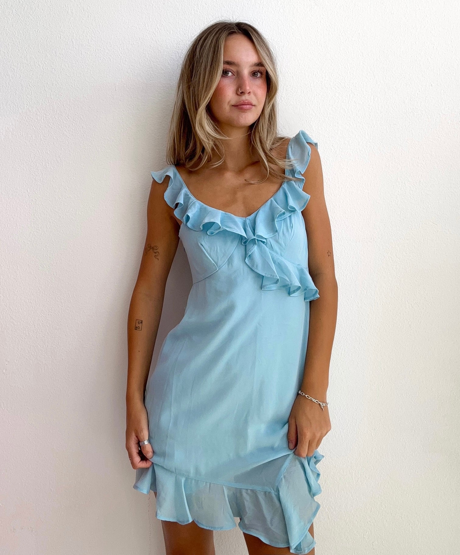Cottage by the Sea Ruffle Dress (Small)