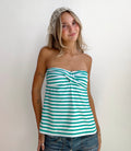 Seaside Stripe Babydoll Tube Top (Medium)