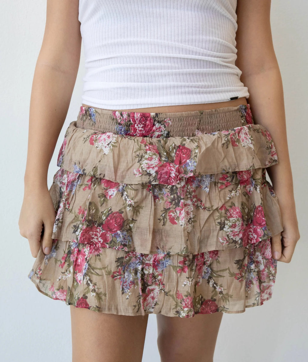 Vintage Brown Skirt (Small)